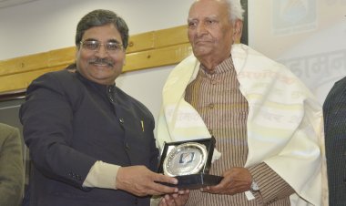 Awarded with  Sh. Lieutenant General Srinivas Kumar Sinha, Ex Governor of the states of Jammu and Kashmir