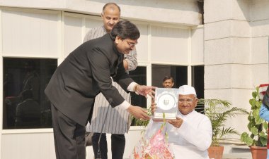 Awarded with Sh. Kisan Baburao Hazare (Anna Hazare), Indian Social Activist