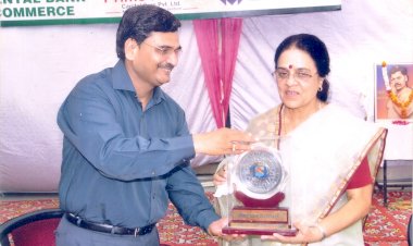 Awarded with Smt. Girija Vyas, Member of the 15th Lok Sabha