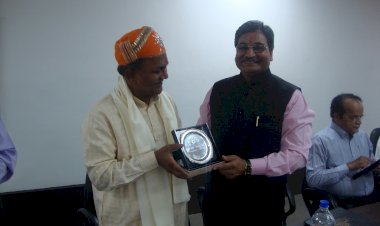 Awarded with Shri Jayant Sahasrabuddhe,  Organizing Secretary of Vijnana Bharati