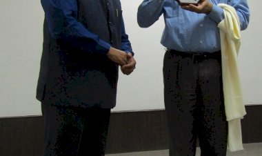 Awarded with Prof. V. N. Rajasekharan Pillai, Former Chairman of UGC