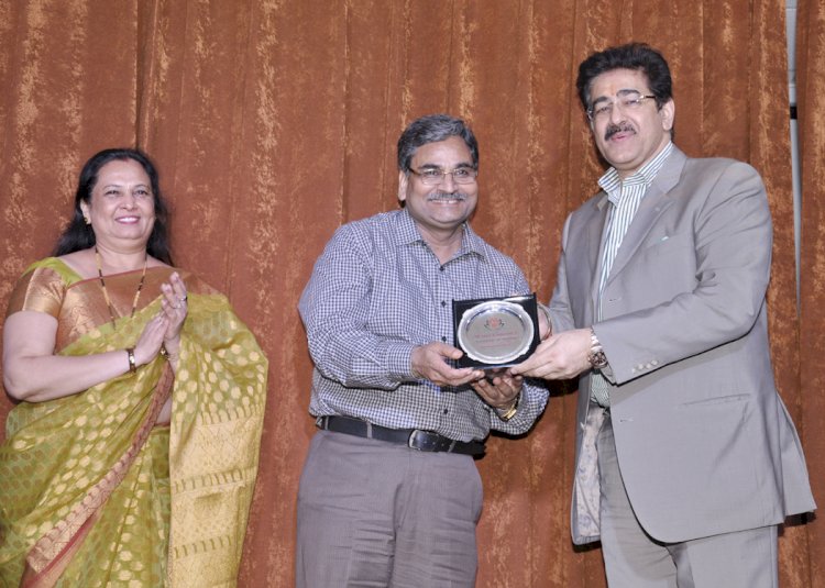 Awarded with  Sh. Sandeep Marwah, Film producer