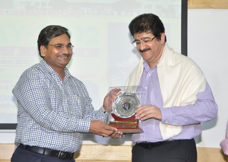 Awarded with Sh. Sandeep Marwah, Film producer