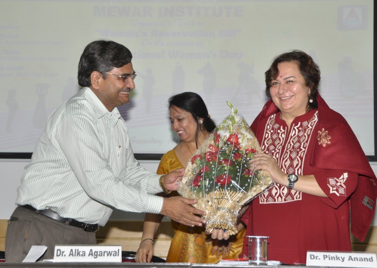 Awarded with  Smt. Pinky Anand, member of All India National Executive of BJP