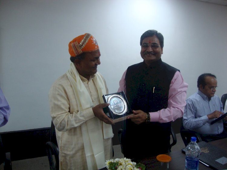 Awarded with Shri Jayant Sahasrabuddhe,  Organizing Secretary of Vijnana Bharati