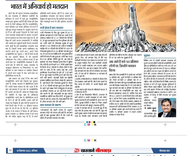 Voting is Necessary for the Strength of Democracy.